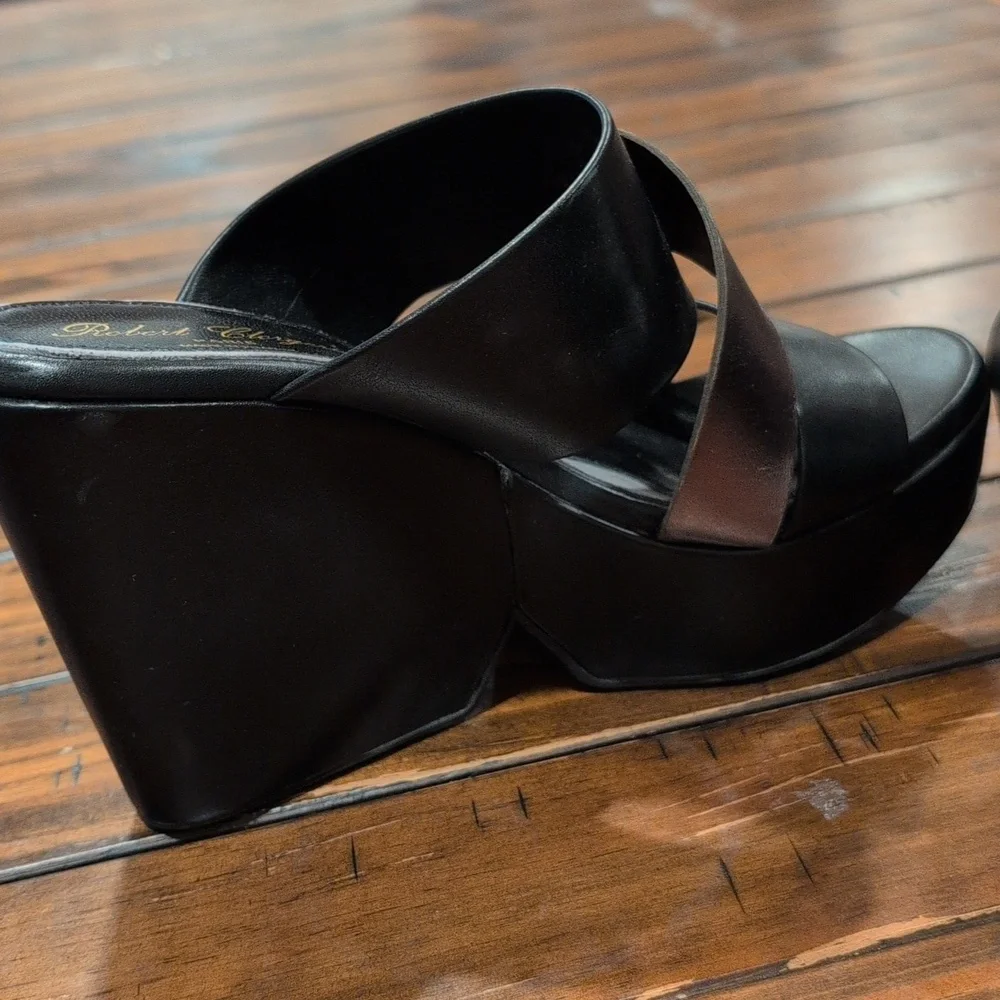 Robert Clergerie Darton Platform Wedge Mule Sandal 38.5